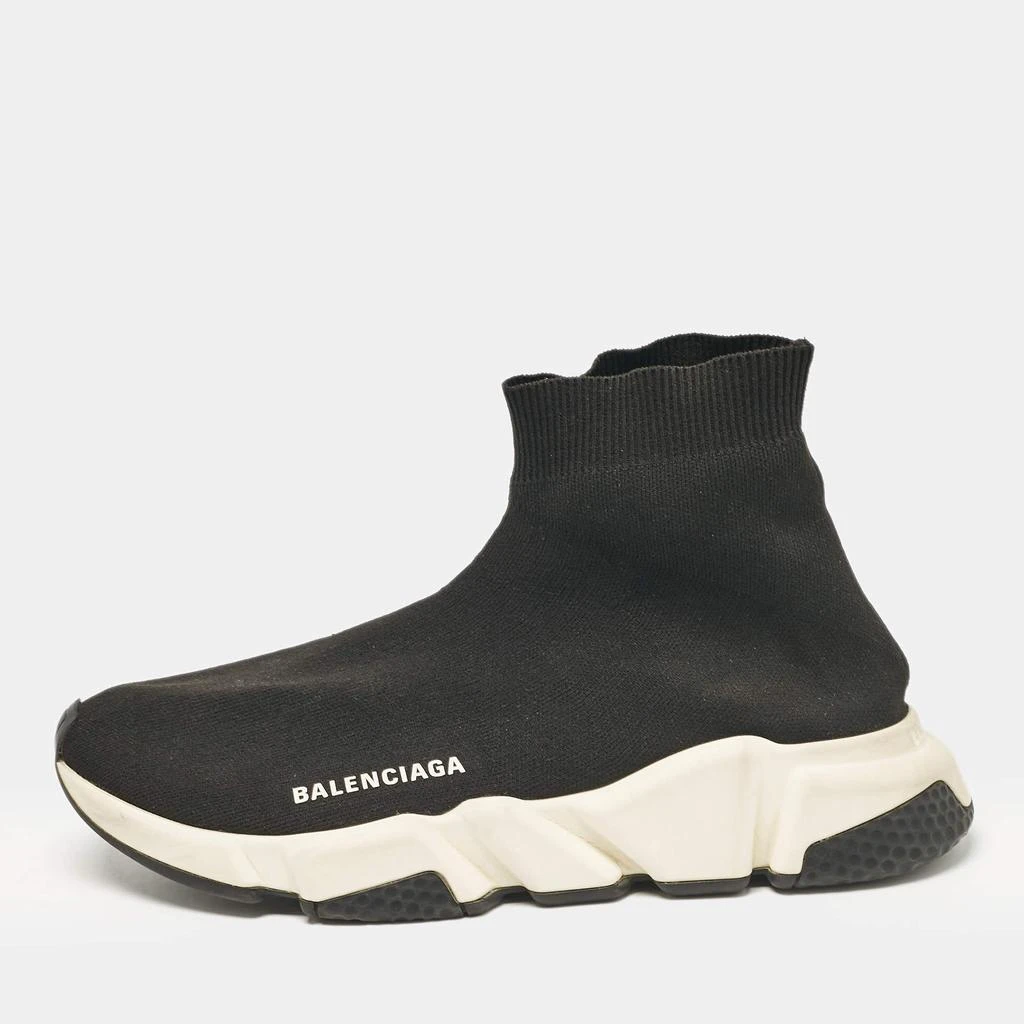 Balenciaga Balenciaga Black Knit Fabric Speed Trainer Slip On Sneakers Size 40 1