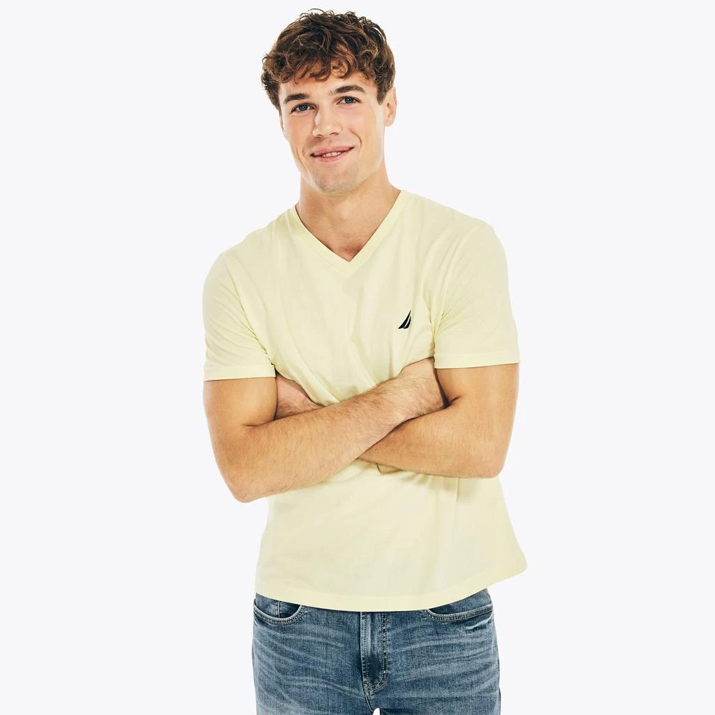 Nautica Mens Premium Cotton V-Neck T-Shirt 10