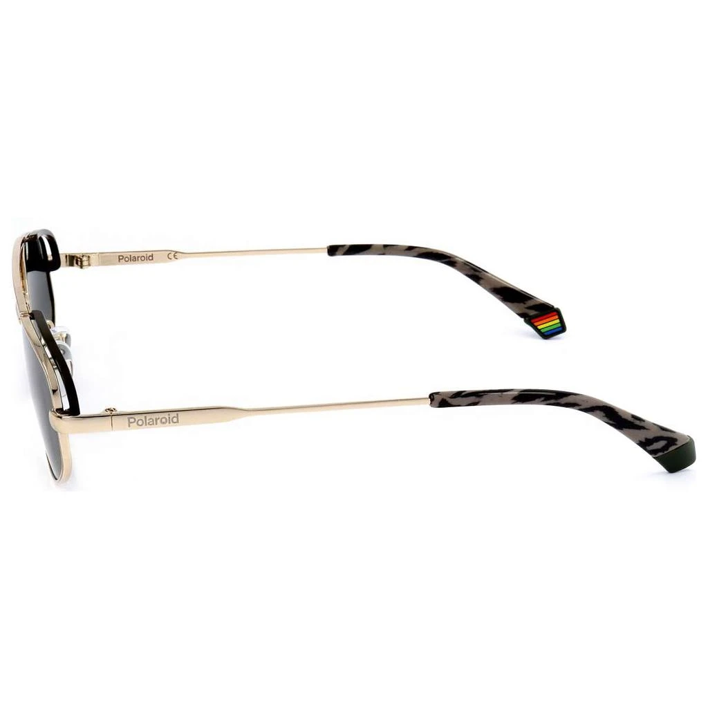 Polaroid Polaroid Unisex Gold Rectangular Polarized Sunglasses 3