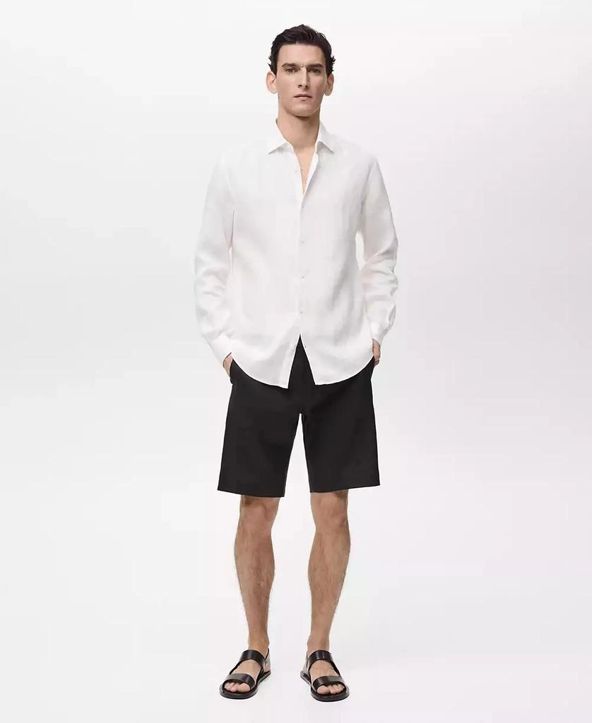 Mango Men's Tailored Linen Shorts 1