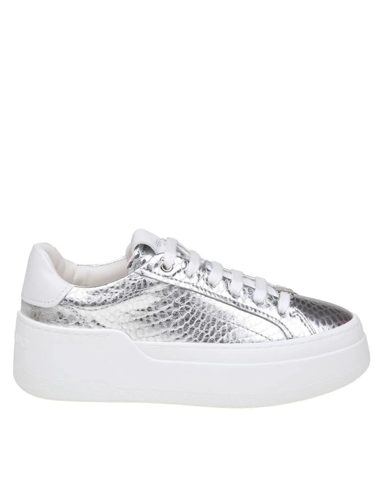 Ferragamo Sneakers Dahlia In Pelle Colore Argento 1