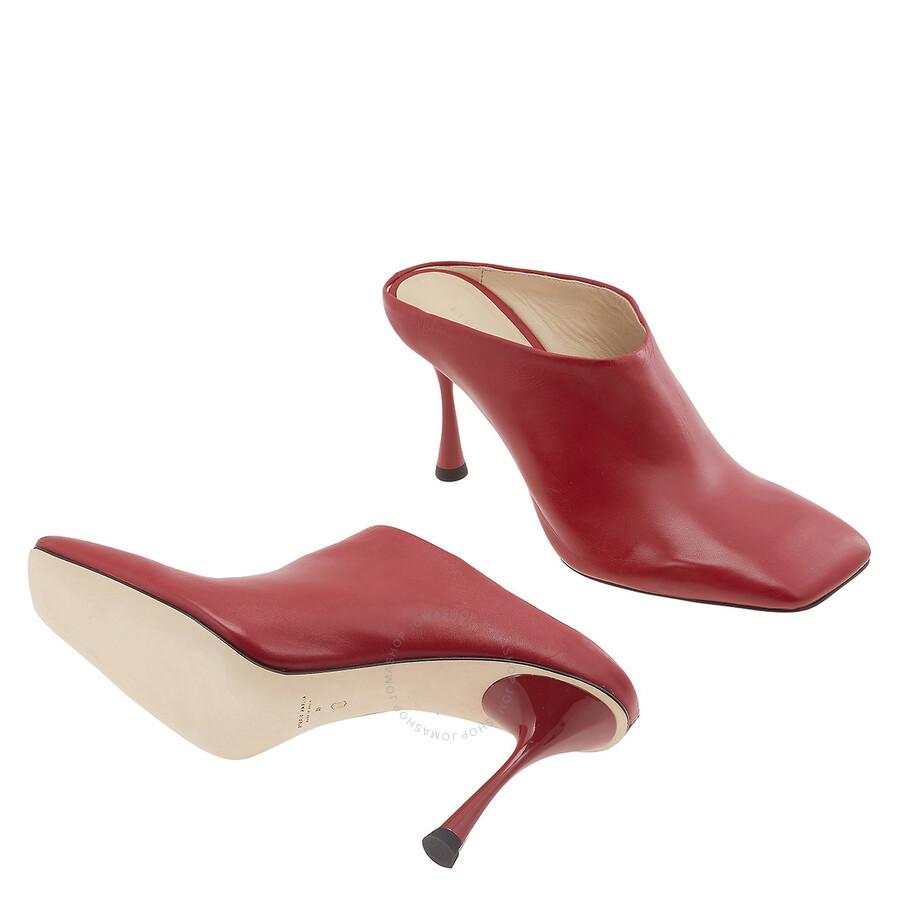 Studio Amelia Ladies Bordeaux Chisel 90 Leather Mules