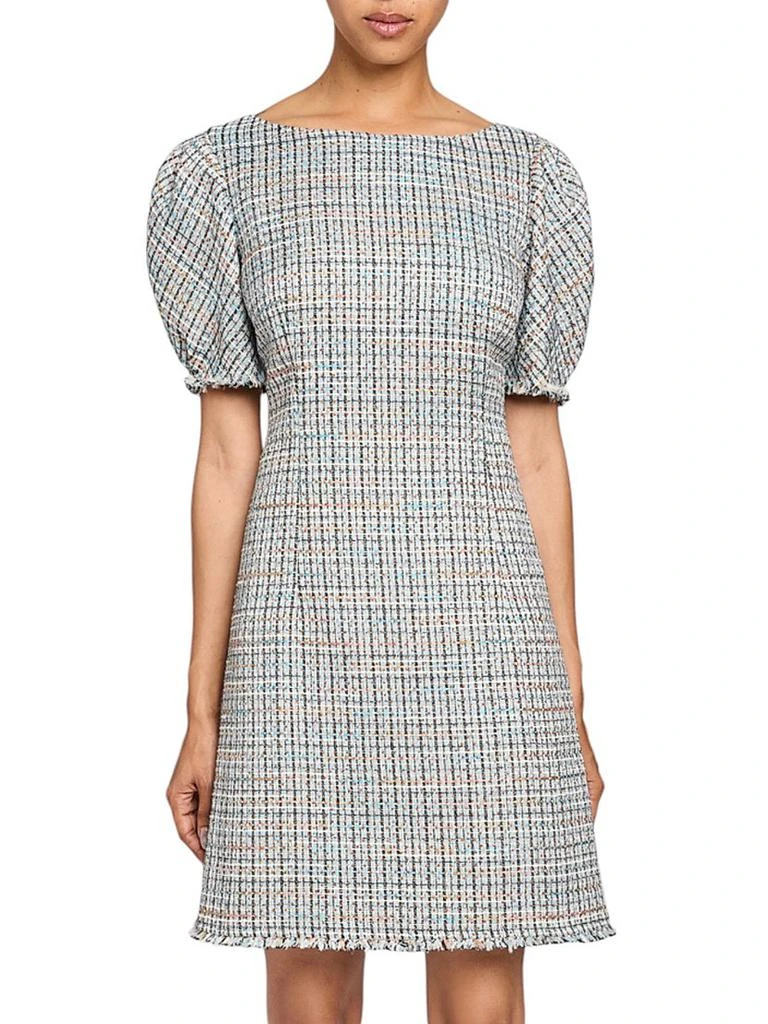 Santorelli Puff Sleeve Shift Minidress 3