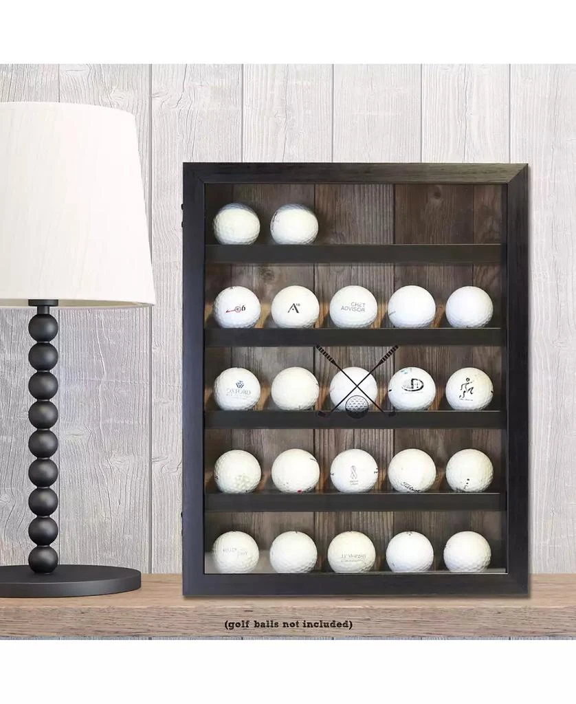 Lawrence Frames Golf Ball Shadow Box Display Case - Holds 25 Logo Balls, 11" x 14" 4