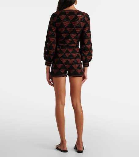 ANNA KOSTUROVA Malia crochet high-rise cotton shorts 3