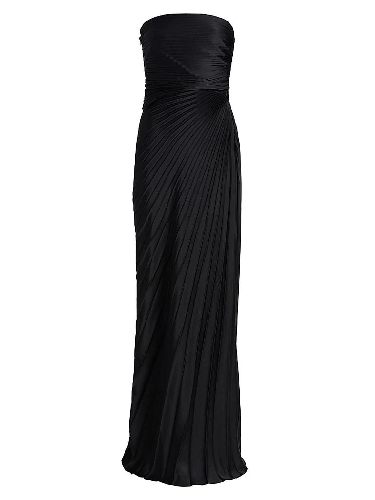 navy blue dress for baby girl A.L.C. Women's Delfina Asymmetrical Pleated Dress - Brunette main image 0