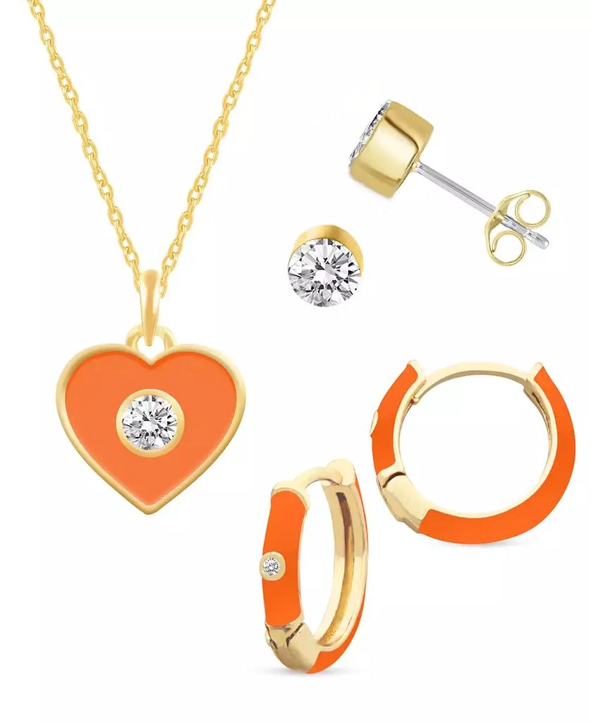 Macy's Crystal Enamel Necklace and Earring Set, 3-Piece 1