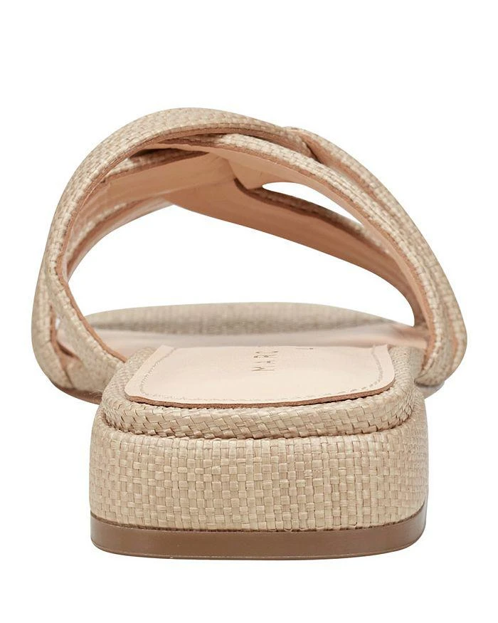 Marc Fisher Women's Casara Square Toe Interlink Strap Slide Sandals  4