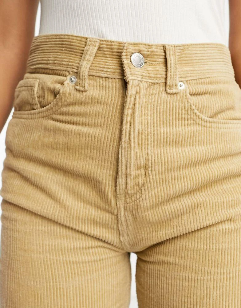 Don't Think Twice DTT Tall Olive straight leg cord trousers in sage 3