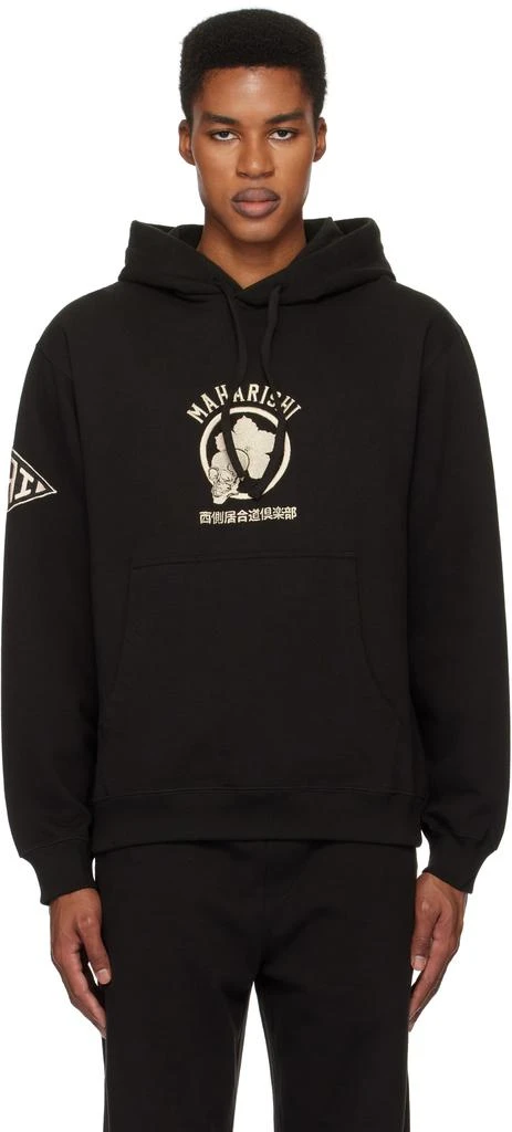 MAHARISHI Black Nishigawa Iaido Club Edition Kamon Hoodie 1