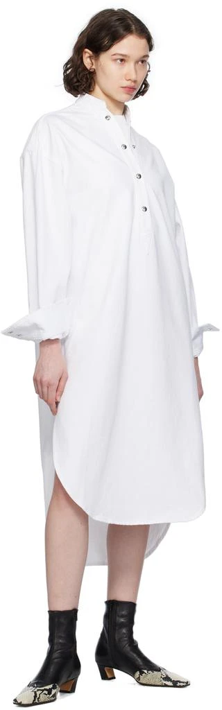 Khaite White Seffi Denim Midi Dress 4