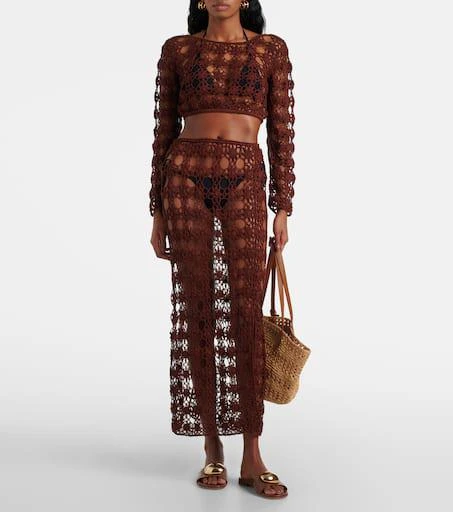 ANNA KOSTUROVA Bella crochet cotton crop top 2