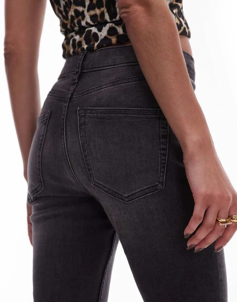 Topshop Topshop Jamie flare high rise jean in washed black 4