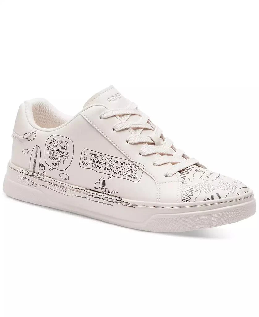 Coach Women's Peanuts Comic High Line Leather Sneakers 1