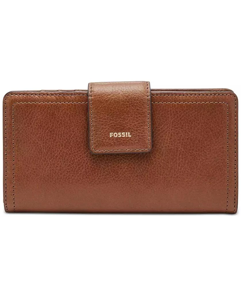 Fossil Logan Leather RFID Tab Clutch Wallet 1