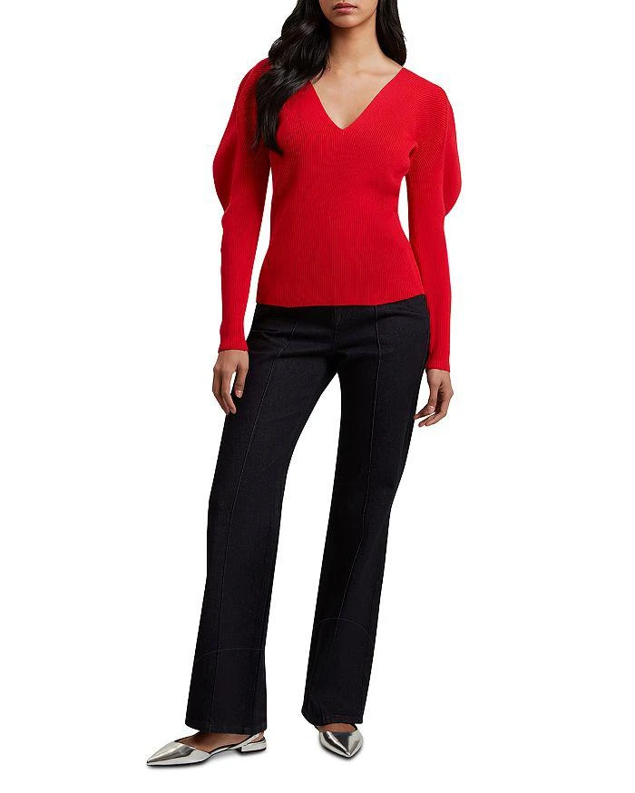 Ted Baker London Amelyaa Ribbed Sculpted Sleeve Sweater 3