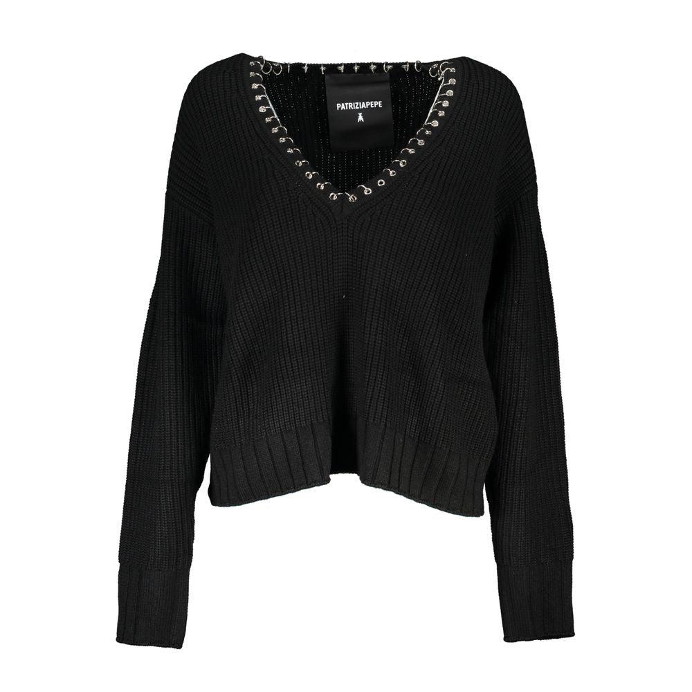 PATRIZIA Elegant Long Sleeved V-Neck Sweater with Chic Women's Details
