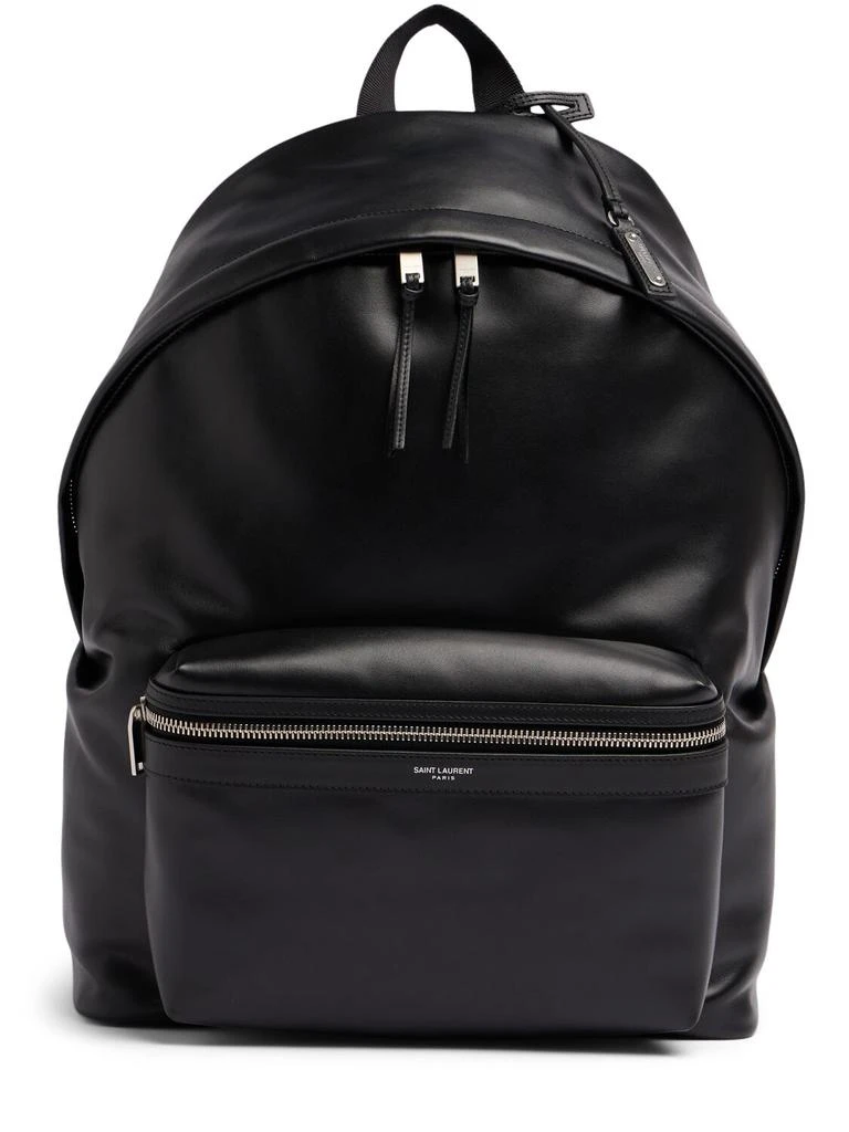 Yves Saint Laurent Logo Leather City Backpack 1
