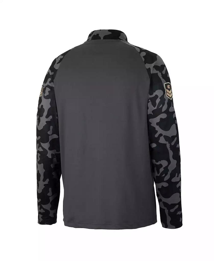 Colosseum Men's Charcoal Georgetown Hoyas OHT Military-Inspired Appreciation Long Range Raglan Quarter-Zip Jacket