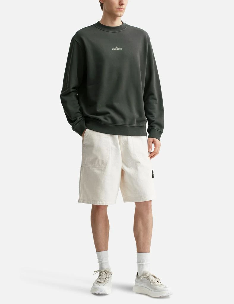 Stone Island Cotton Fleece 
Industrial Four
 Print Sweatshirt 5