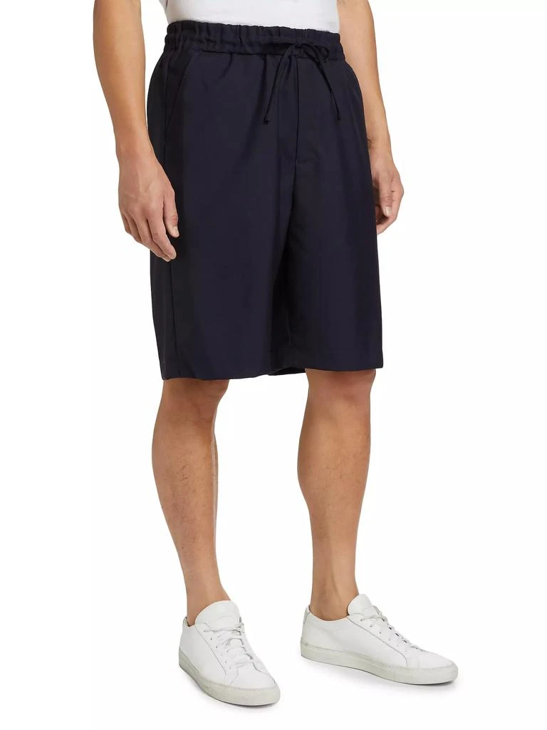 Officine Générale Hank Drawstring Wool Shorts 4