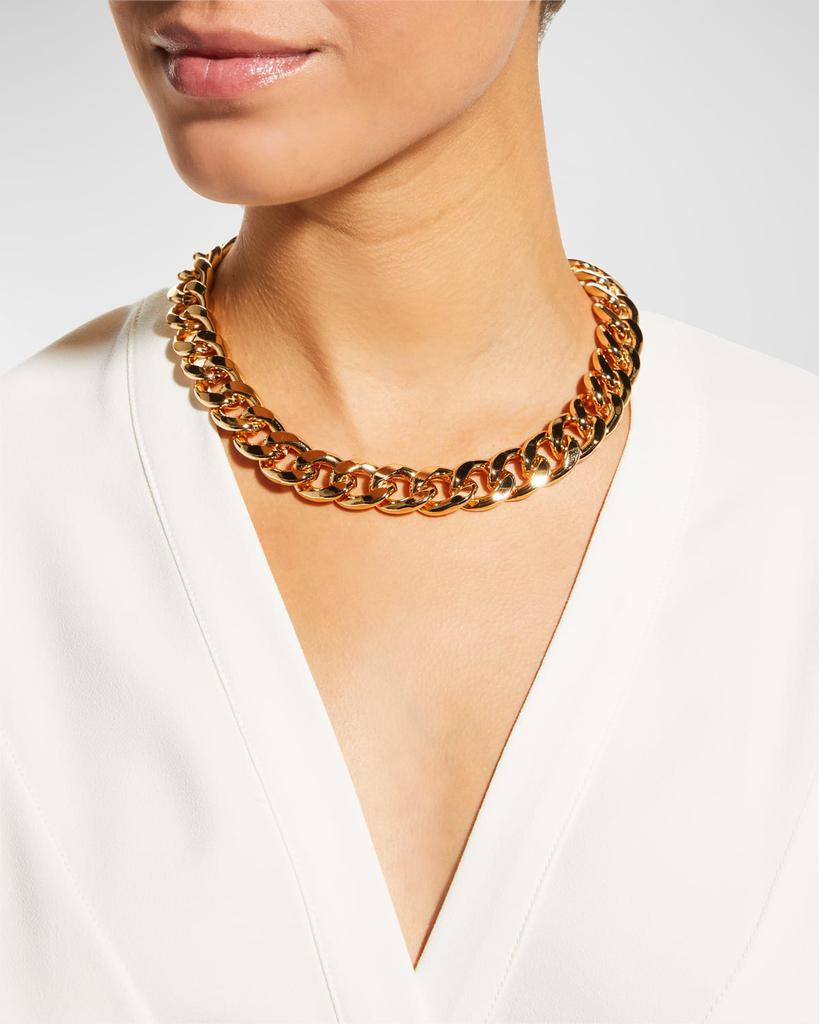 Kenneth Jay Lane Gold Link Necklace