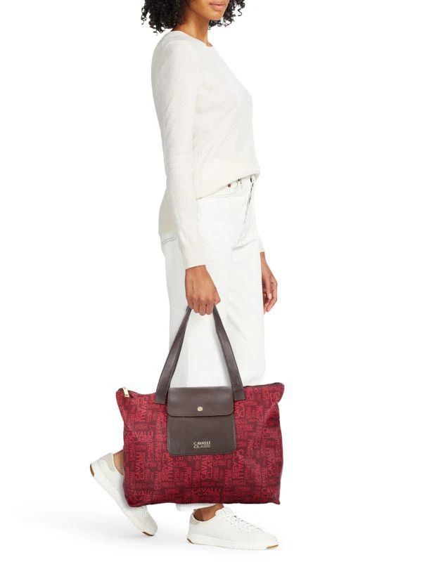 cavalli CLASS Large Monogram Print Tote 2