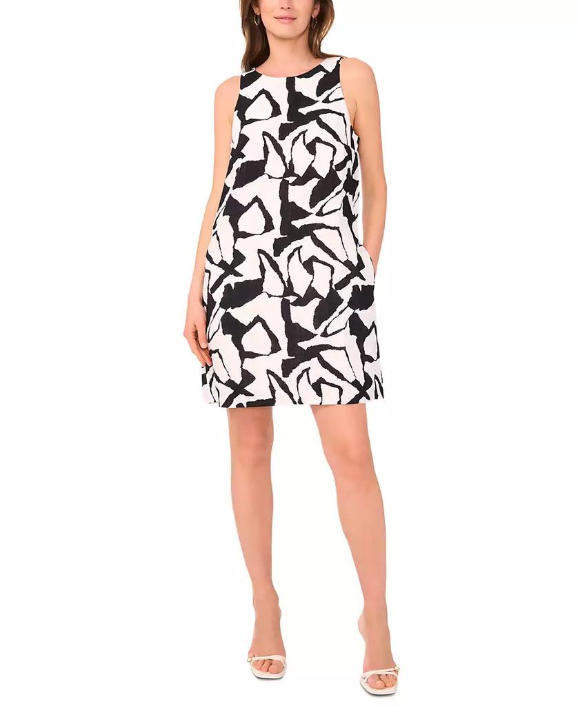 MSK Women's Printed Boat-Neck Shift Dress