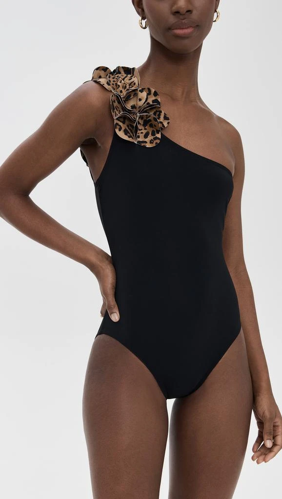 Karla Colletto Izzy One Shoulder One Piece with Shelf Bra 4