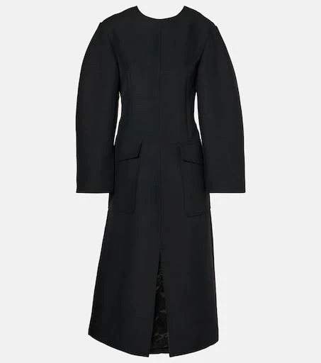 knee length dresses for ladies Embroideried Faille Midi Dress – John Paul Ataker main image 0