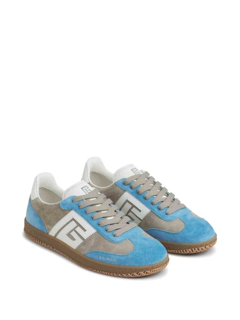 Balmain Balmain Suede Sneakers In Blue And Grey 5