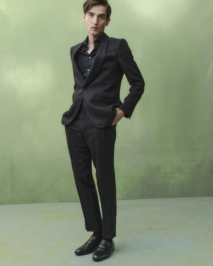 Zegna Men's Shawl-Collar Linen Tuxedo 8