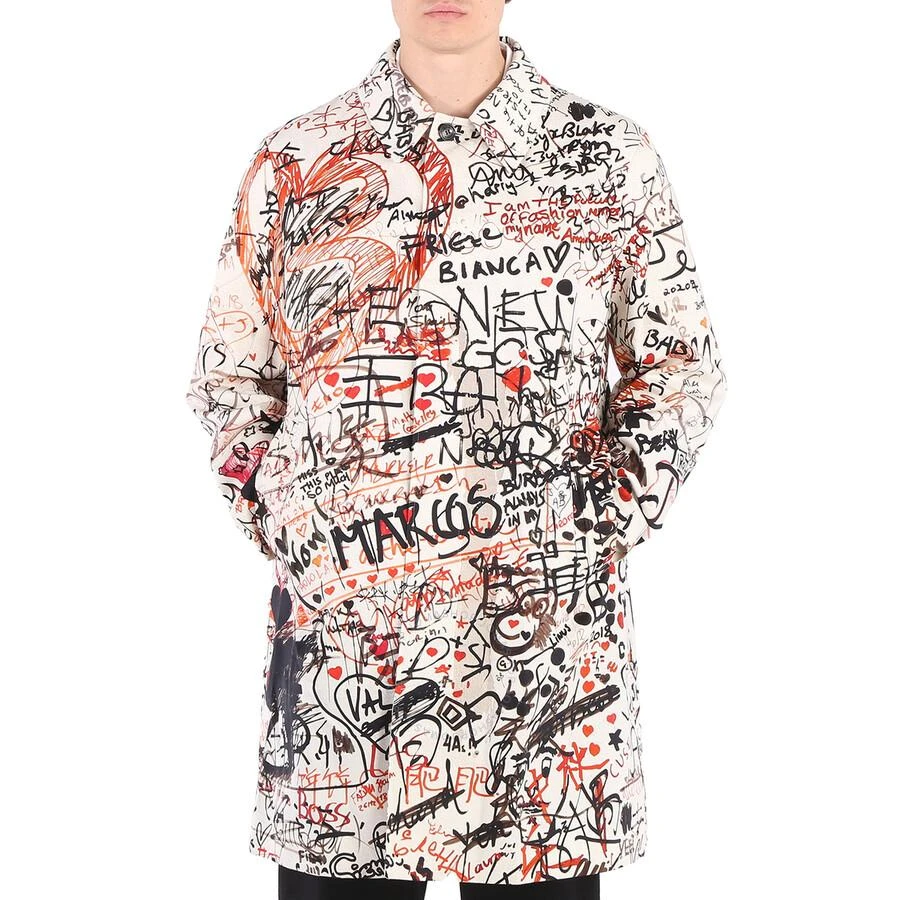Burberry Men's Keats Doodle Print Single-breasted Coat 1