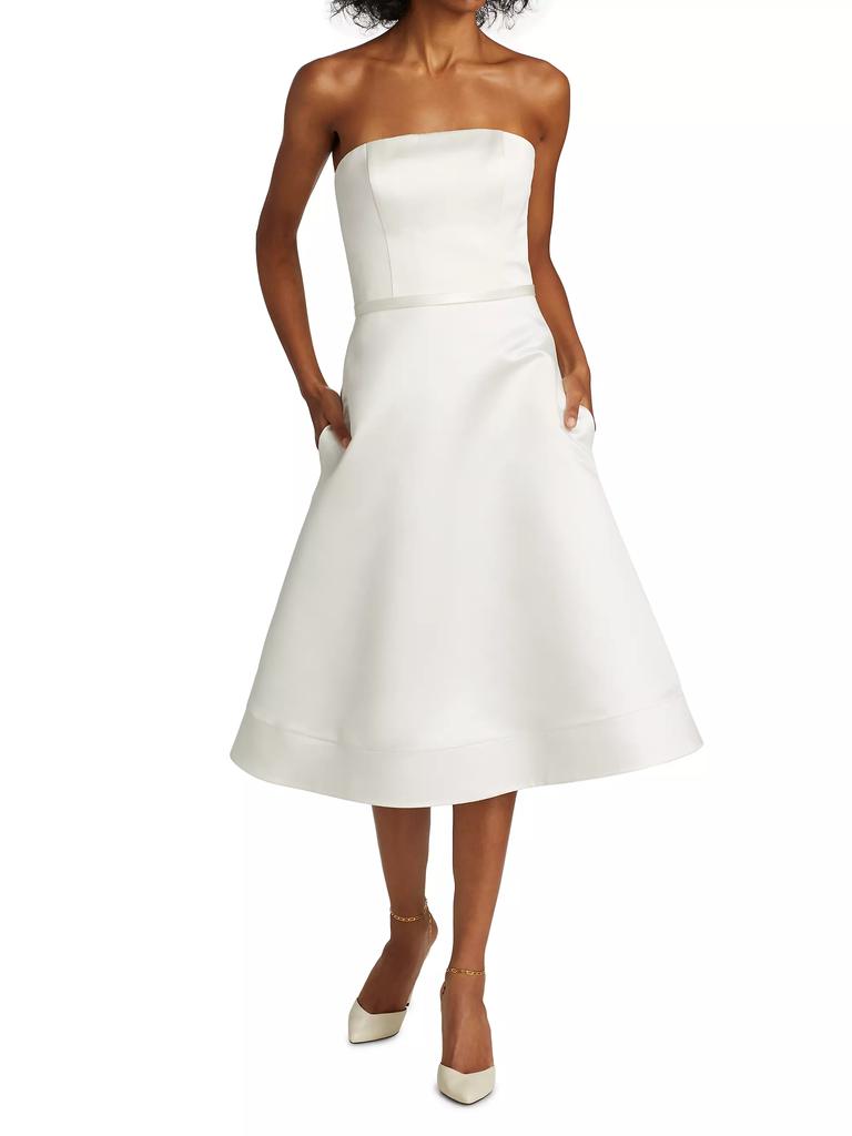 Amsale Duchesse Satin Strapless Dress