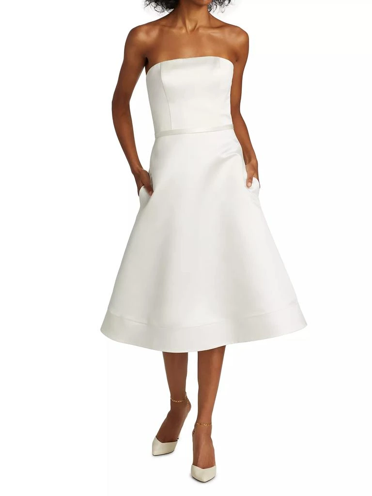 Amsale Duchesse Satin Strapless Dress 2