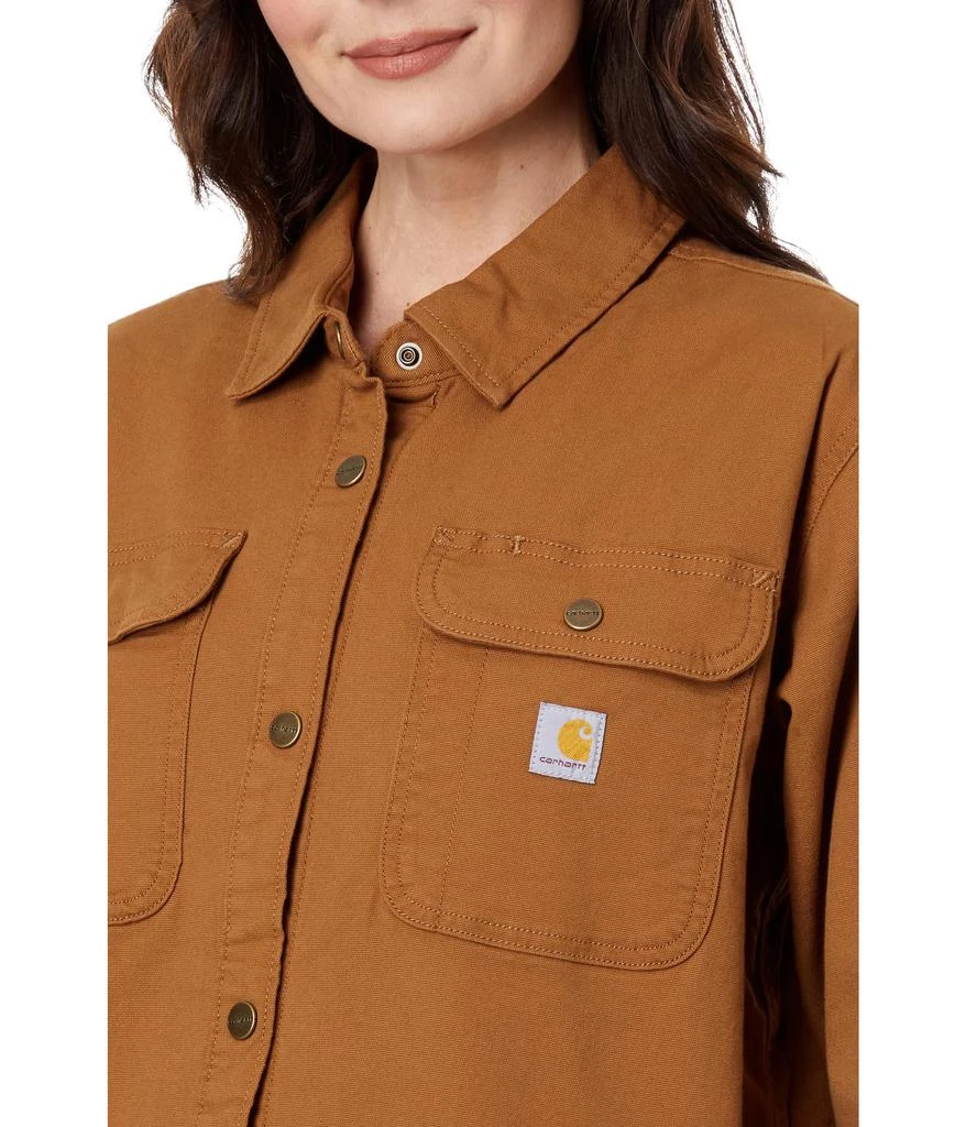 Carhartt Rugged Flex® Loose Fit Canvas Fleece-Lined Shirt Jacket 3