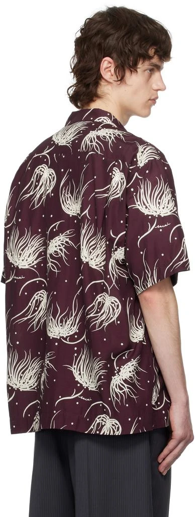Sacai Burgundy Dot Flower Print Shirt 3