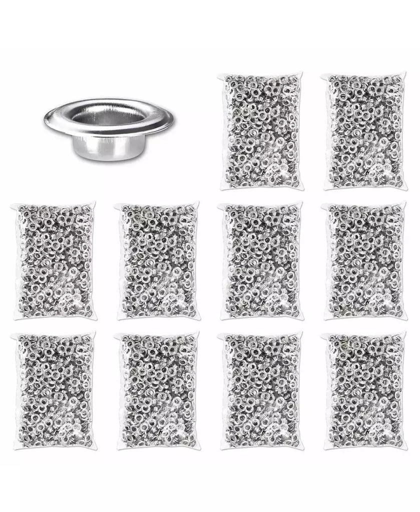 Yescom 10000 pcs Grommet Kit 3/8 inch Size #2 Nickel Grommets for Fabric Leather Tarp Auto-feeding Eyelet Machine