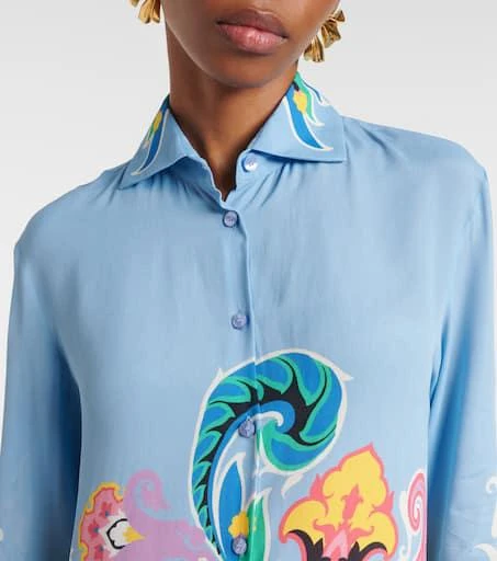 ETRO Printed satin shirt 4
