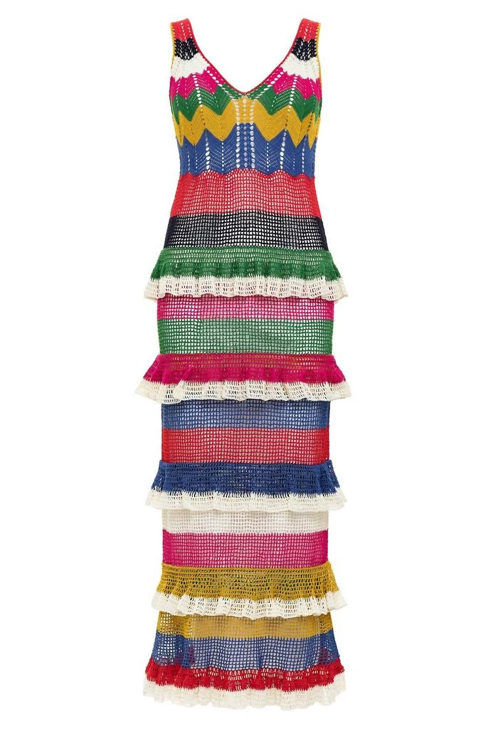 Carolina K Crochet Dress In Multi 1