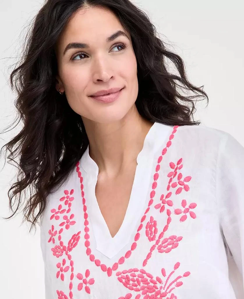 Charter Club Women's 100% Linen 3/4-Sleeve Tunic Top, Exclusively at Macy's 3