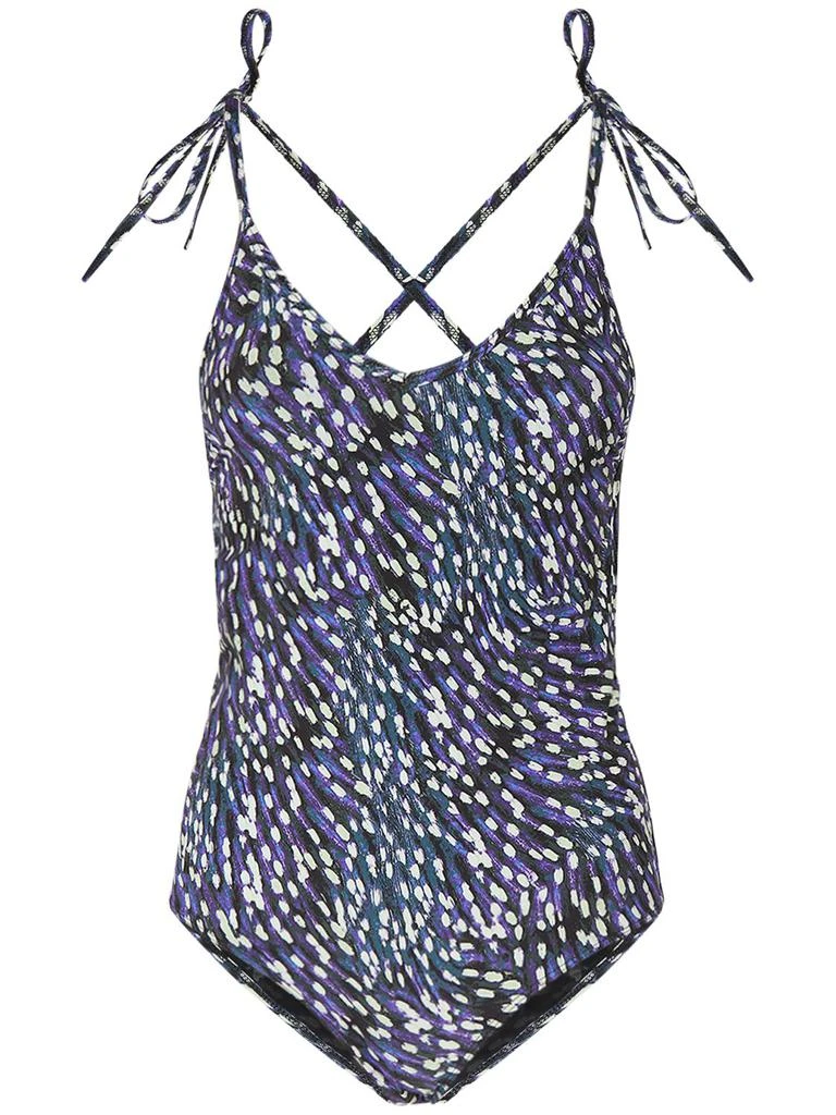 Isabel Marant Swan Printed One Piece Swimsuit 1