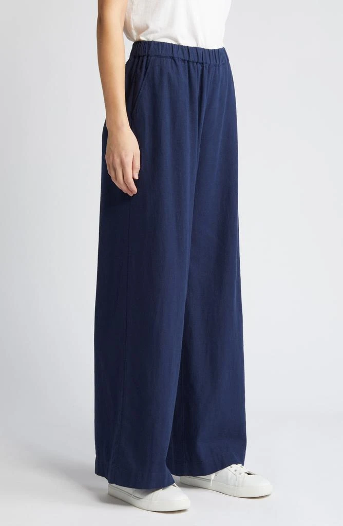Caslon Wide Leg Pull-On Linen Blend Pants 3