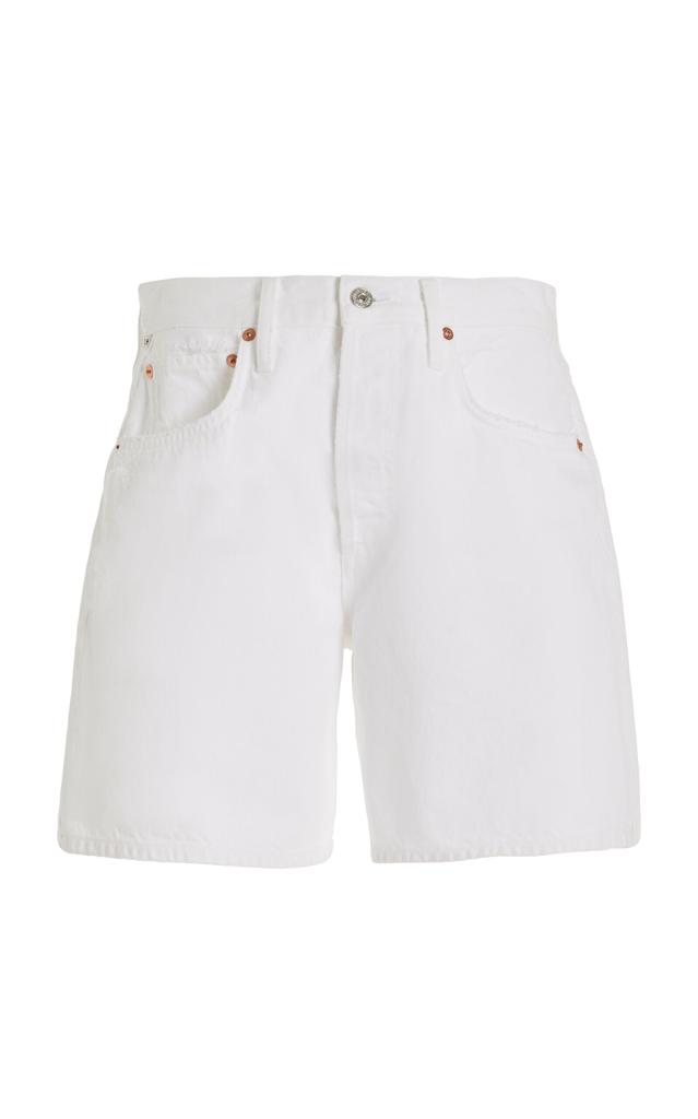 Citizens of Humanity Citizens of Humanity - Marlow Relaxed Mid-Rise Denim Shorts - White - 23 - Moda Operandi