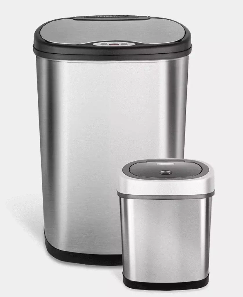 NINE STARS GROUP USA INC Rectangular Motion Sensor Trash Can Combination Set 3