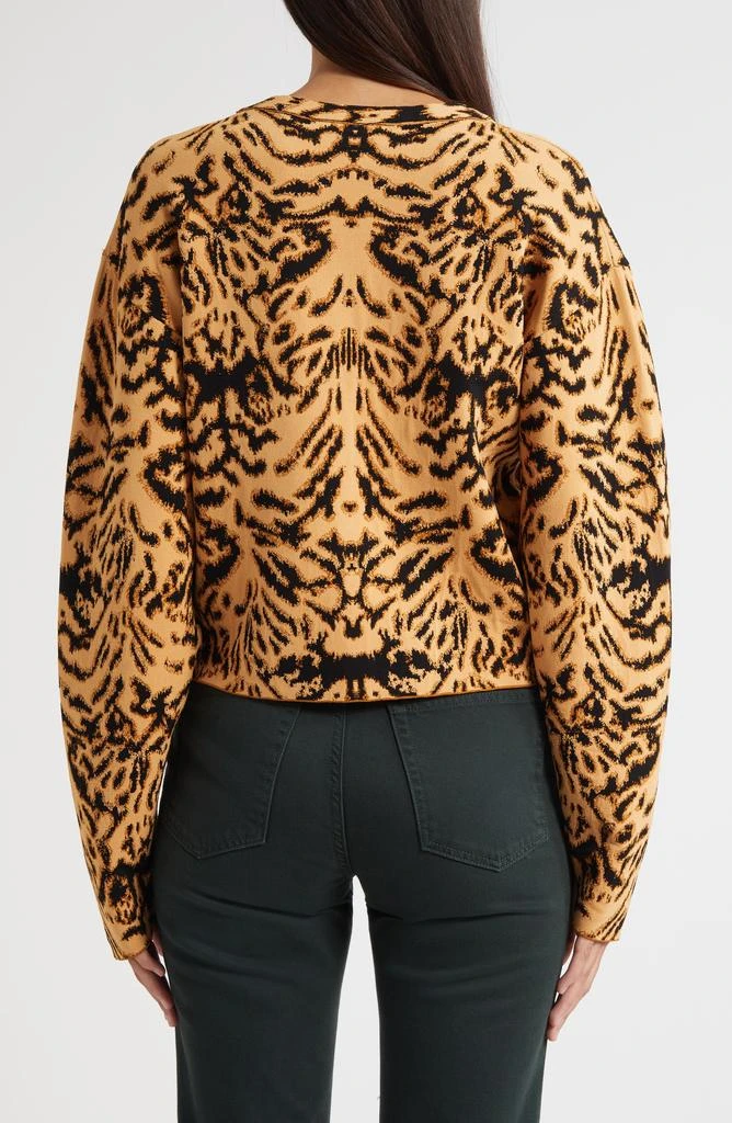 Ulla Johnson Payton Metallic Tiger Jacquard Cardigan 3