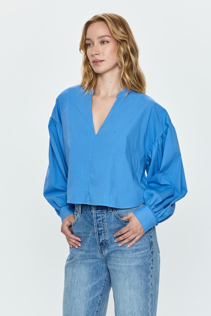 Pistola Denim Lou Puff Sleeve Shirt - Blue Belle
