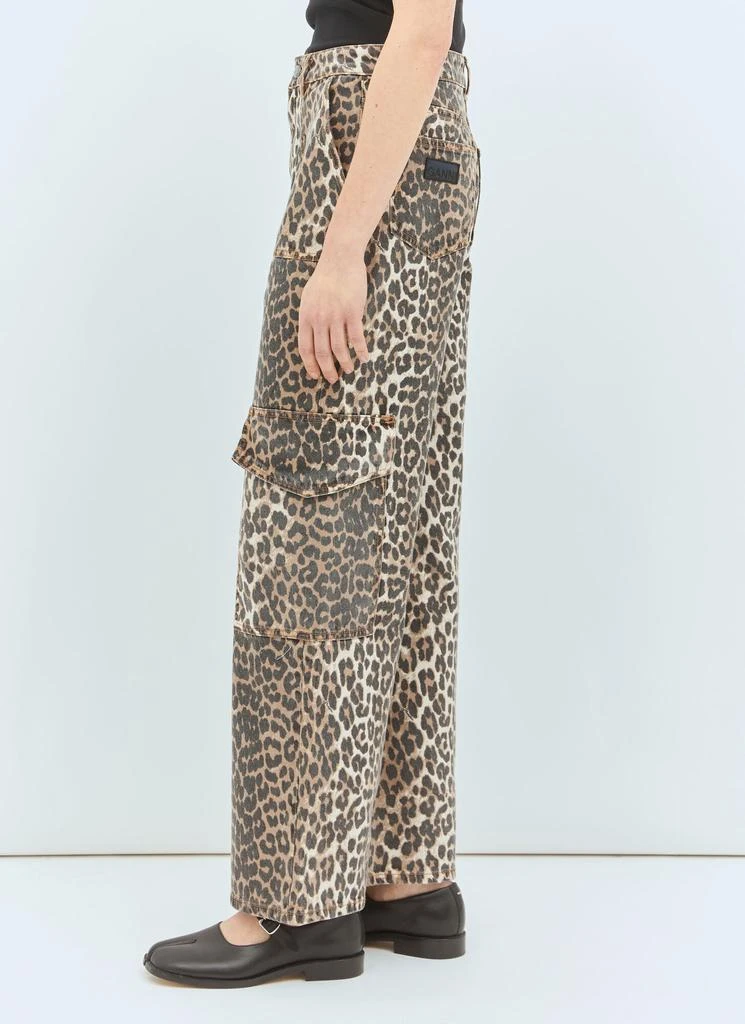 Ganni Angi Leopard Print Jeans 4