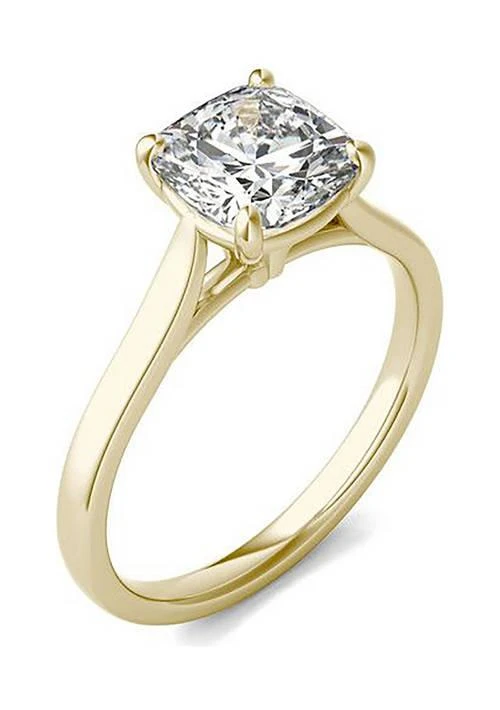 Charles & Colvard Colvard Charles Colvard 2 Ct. T.w. Lab Created Moissanite Cushion Solitaire Ring 2