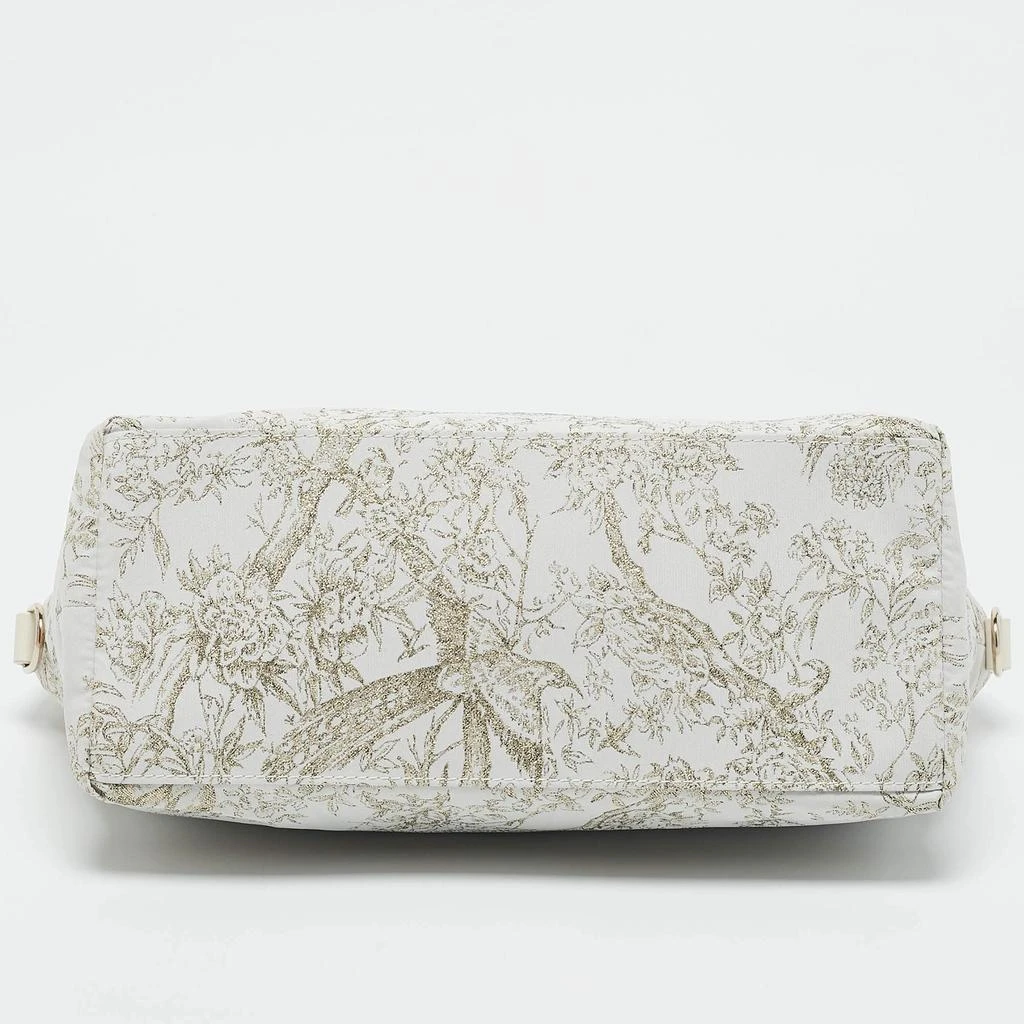 Dior Dior White Fabric Toile de Jouy Medium Travel Nomad Pouch 6